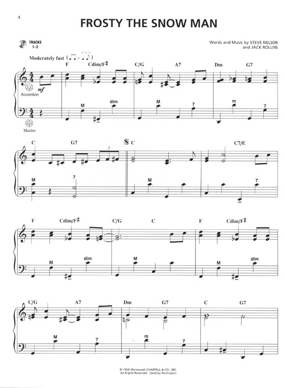 Christmas Songs Hal Leonard Accordion Play-Along Volume 4