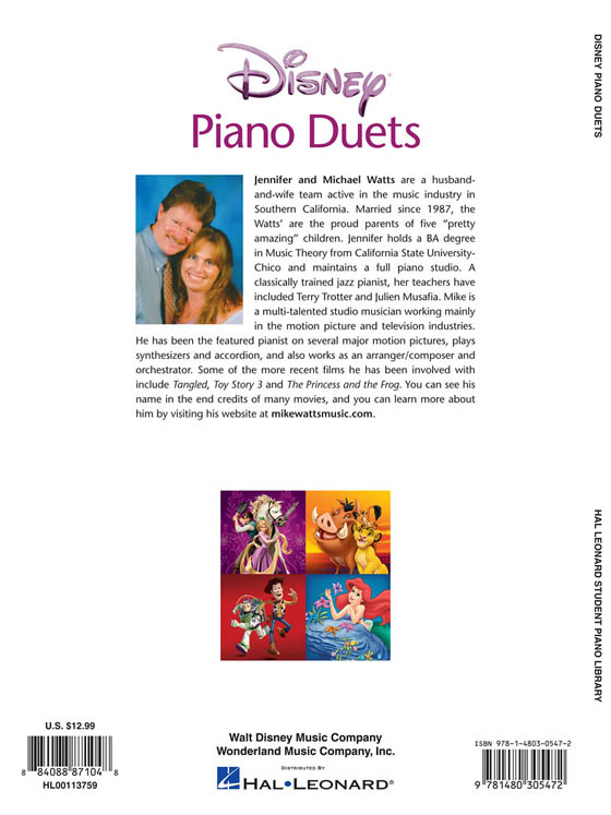 Disney Piano Duets Hal Leonard Student Piano Library