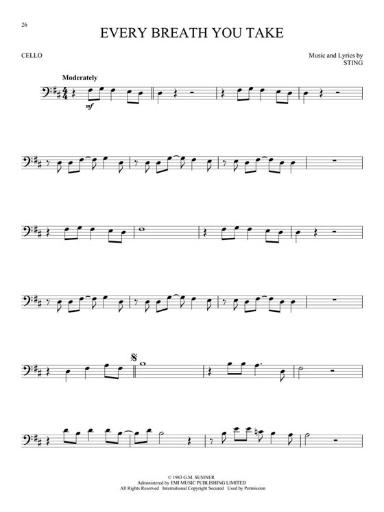 100 Greatest Songs of Rock & Roll for Cello