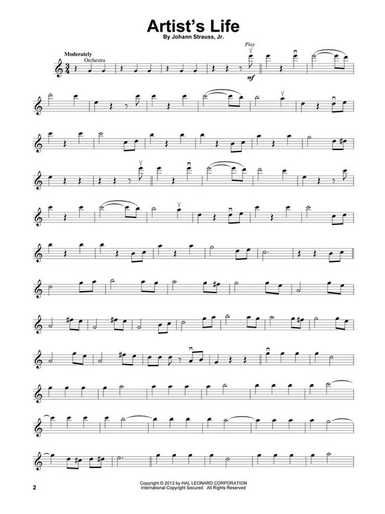 Johann Strauss, Jr. Hal Leonard Violin Play-Along Volume 41