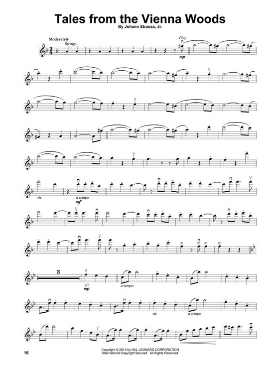 Johann Strauss, Jr. Hal Leonard Violin Play-Along Volume 41