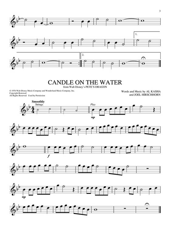 Disney for Flute Hal Leonard Easy Instrumental Play-Along