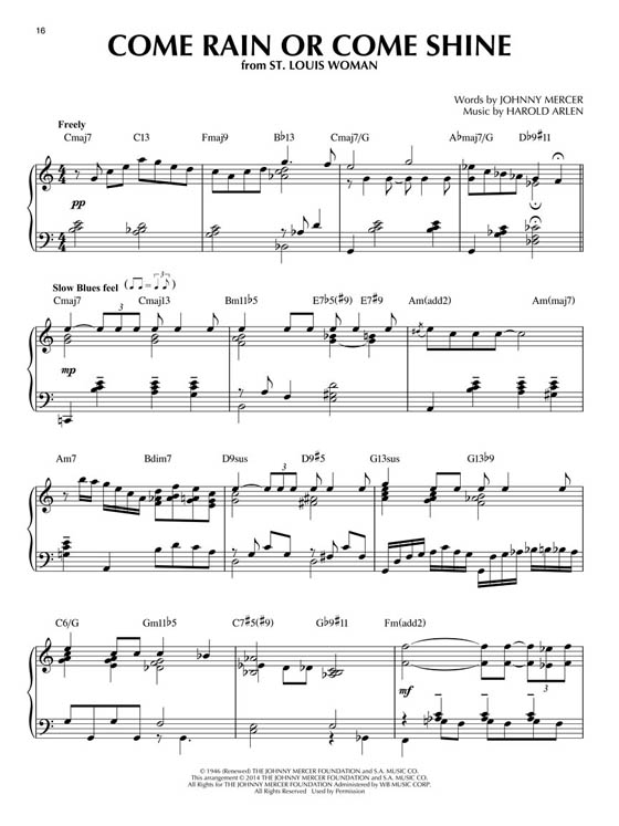 Johnny Mercer Jazz Piano Solos Volume 32