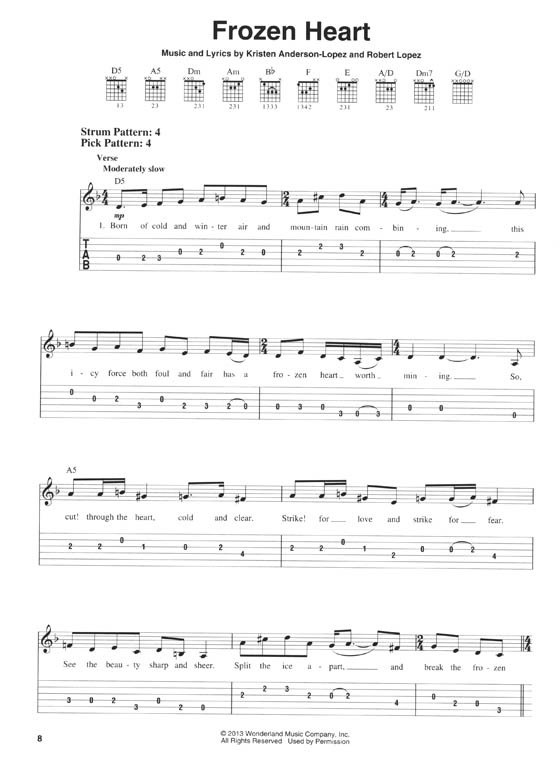 Frozen – Music from the Motion Picture Soundtrack Easy Guitar with TAB