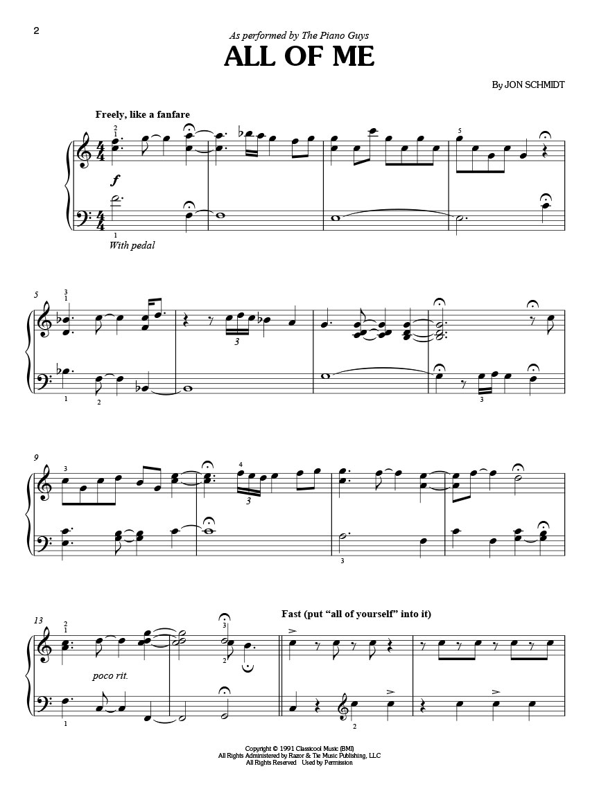 The Piano Guys –  Simplified Feavorites: Vol. 1 Easy Piano／Cello