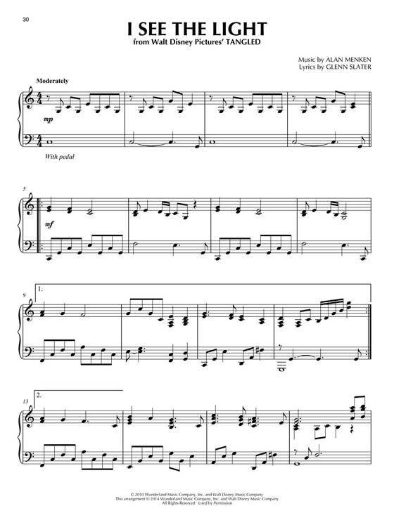 Disney Hits for Piano Solo