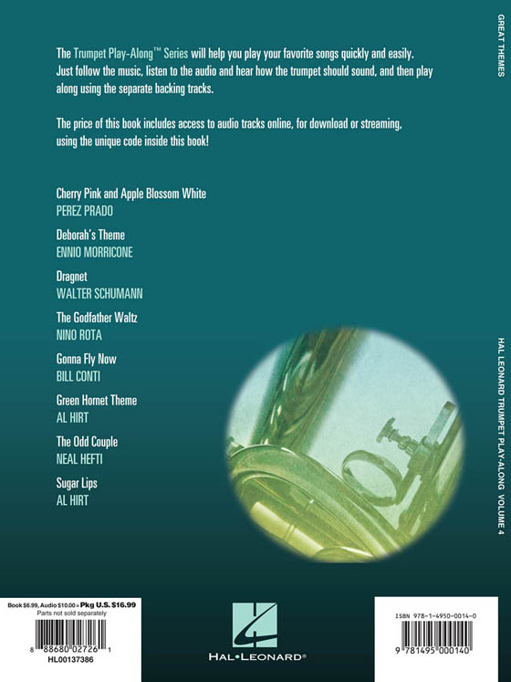 Great Themes Hal Leonard Trumpet Play-Along Volume 4