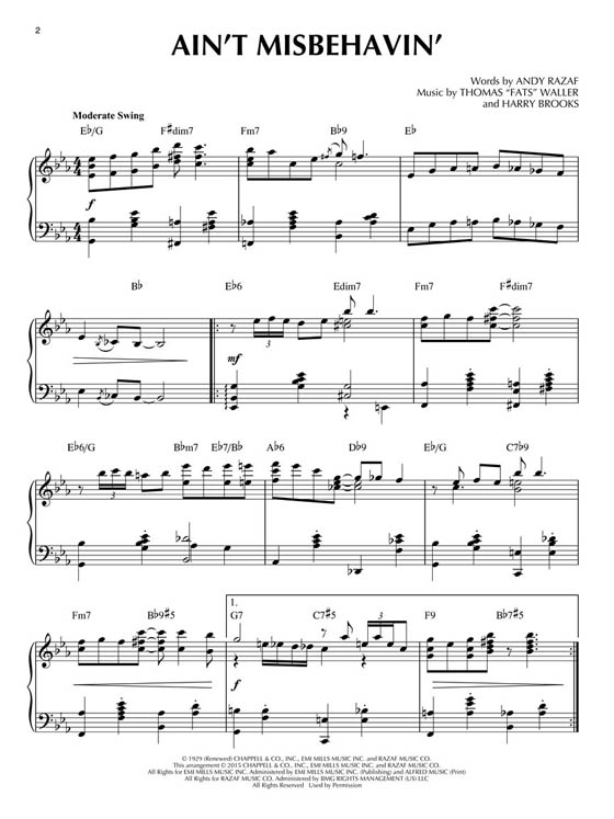 Stride Piano Jazz Piano Solos Volume 35