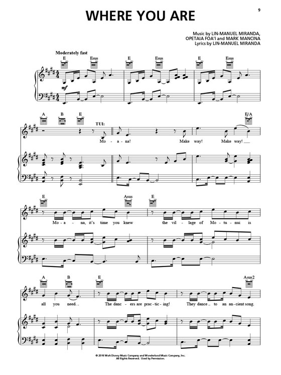 Disney Moana Piano‧Vocal‧Guitar