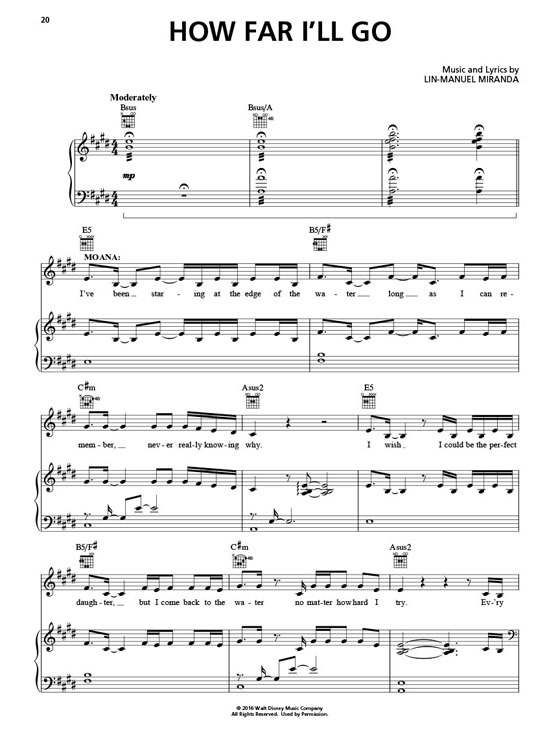 Disney Moana Piano‧Vocal‧Guitar