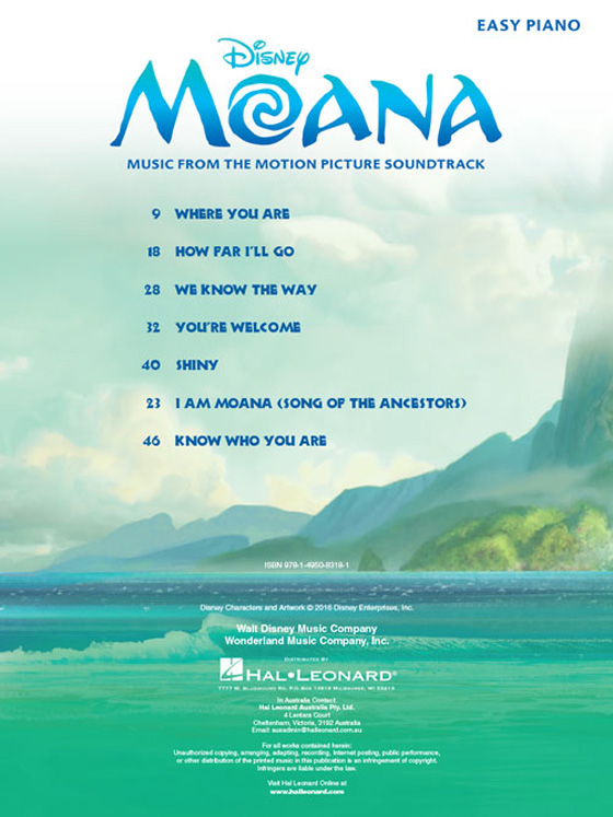 Disney Moana Easy Piano