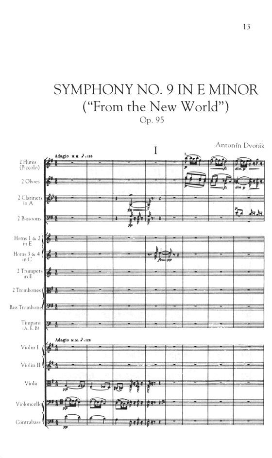 Dvořák Symphony No. 9 in E Minor ("From the New World") Op.95 Study Score & CD