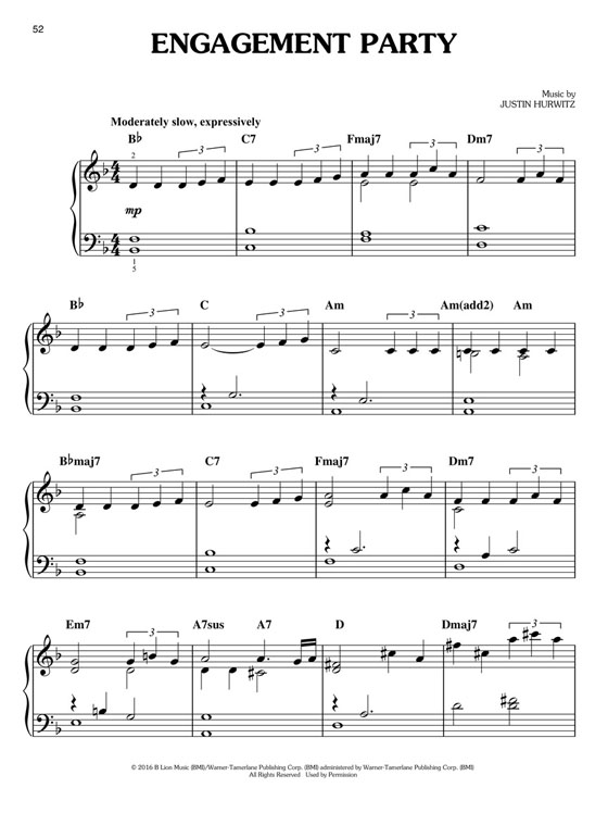 La La Land: Music from the Motion Picture Soundtrack - Easy Piano