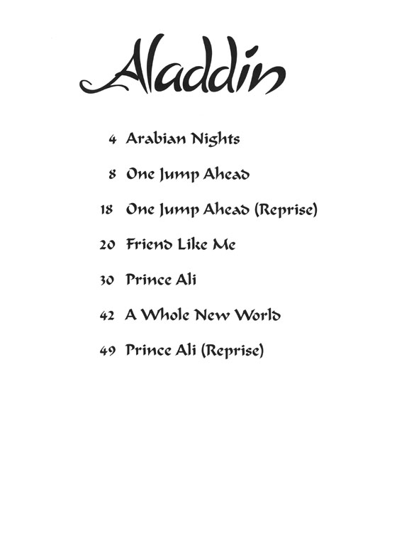 Aladdin Easy Piano