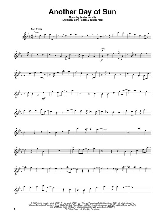 La La Land Hal Leonard Violin Play-Along Volume 69