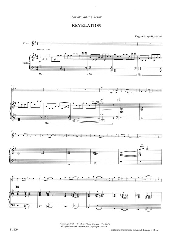 Eugene Magalif Revelation for Flute and Piano