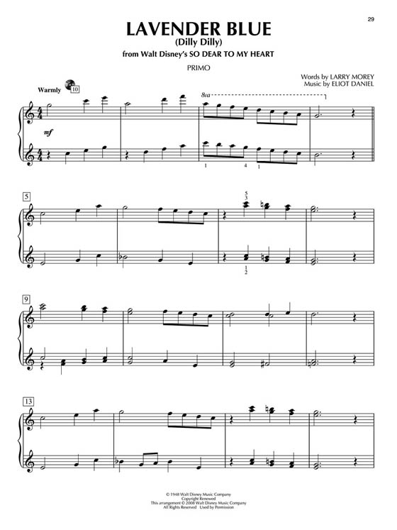 Disney Classics Piano Duet Play-Along Volume 16