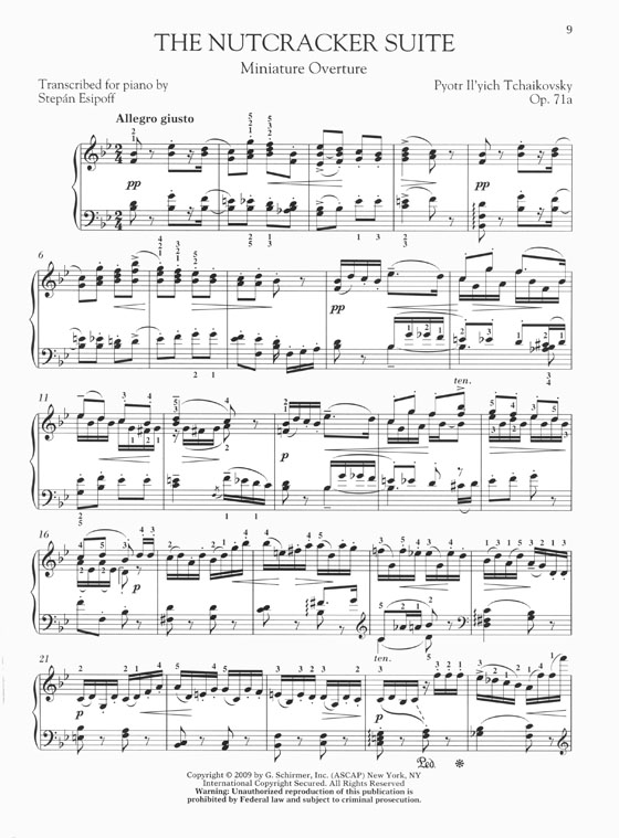Tchaikovsky The Nutcracker Suite , Op. 71a for Piano