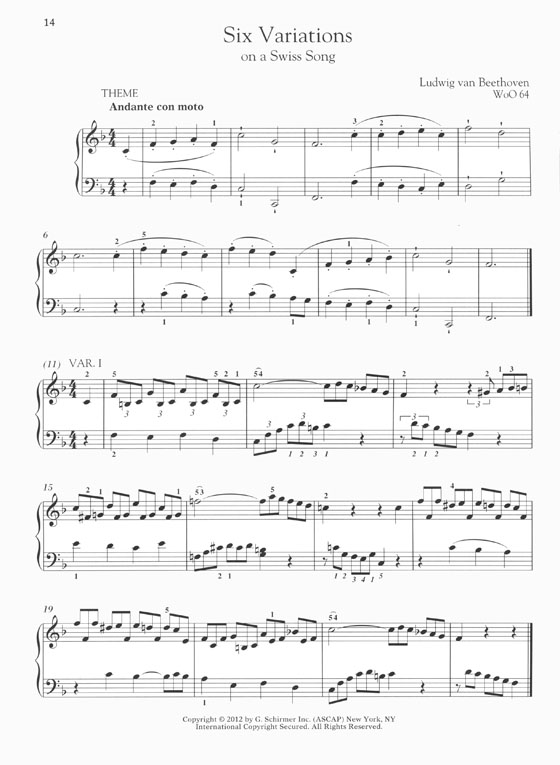 Beethoven Easier Piano Variations