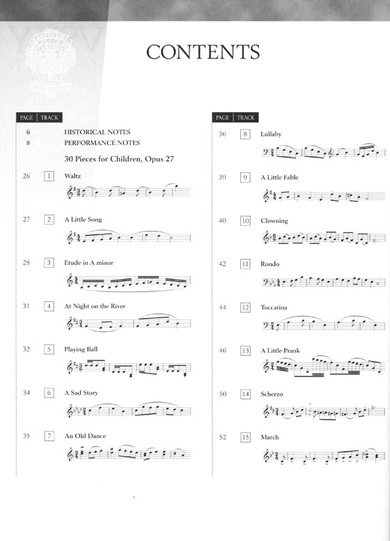 Kabalevsky:  Pieces for Children, Opus 27 and Opus 39