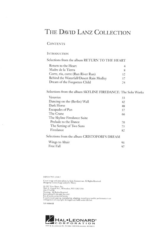 The David Lanz Collection New Age Piano Solos