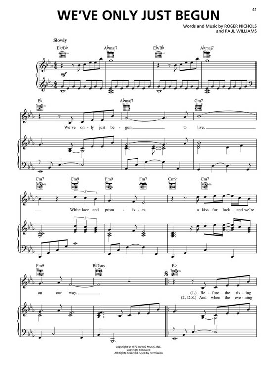 Carpenters - Hal Leonard Piano Play-Along Volume 31