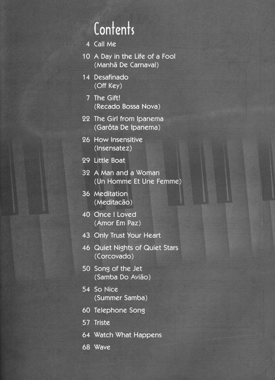 Bossa Nova Standards Easy Piano Bossa Nova Standards Easy Piano