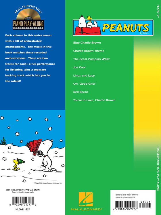 Peanuts Hal Leonard Piano Play-Along Volume 33