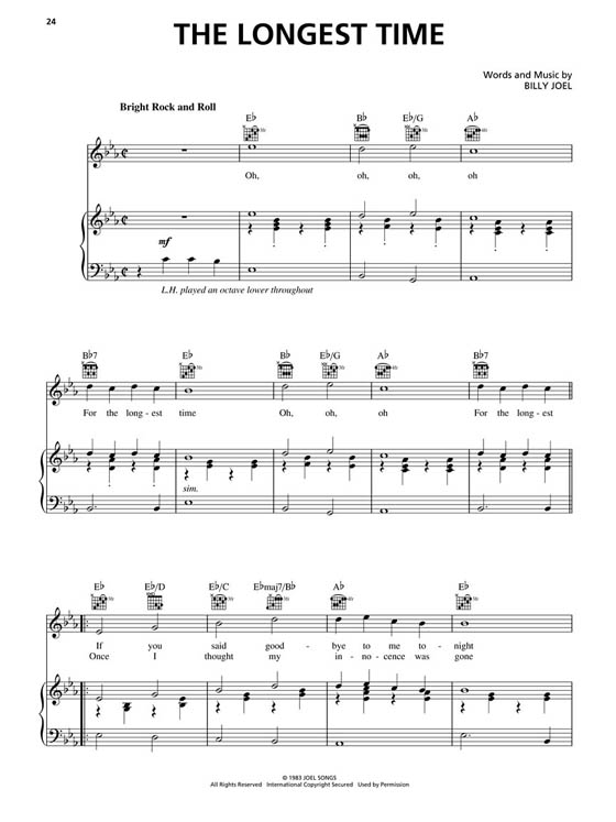 Billy Joel 【Hits】Hal Leonard Piano Play-Along Volume 62