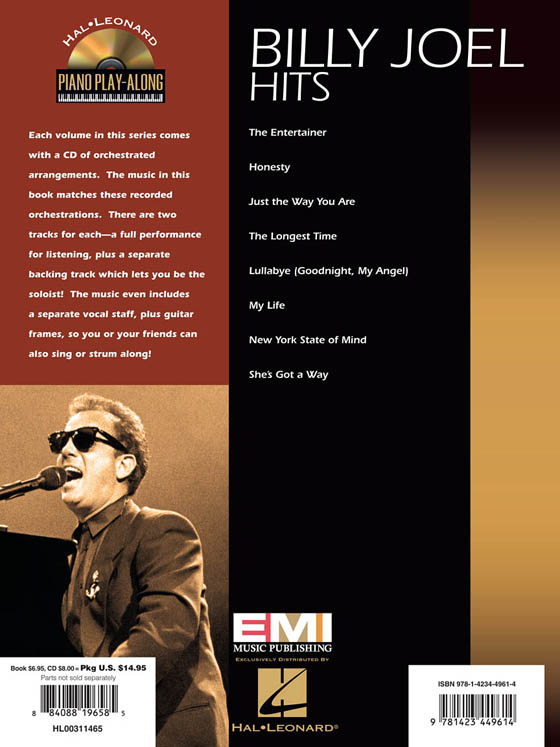 Billy Joel 【Hits】Hal Leonard Piano Play-Along Volume 62