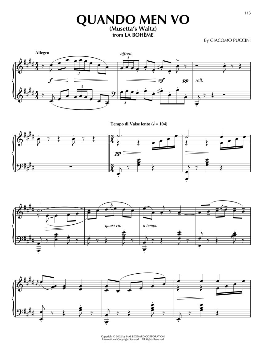 Piano Songs for Piano Solo