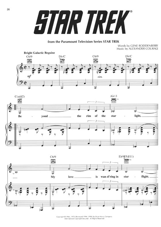 Complete Star Trek Theme Music – 3rd Edition Piano Solo Complete Star Trek Theme Music – 3rd Edition Piano Solo