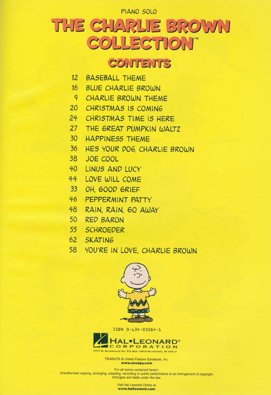 The Charlie Brown Collection Piano Solos