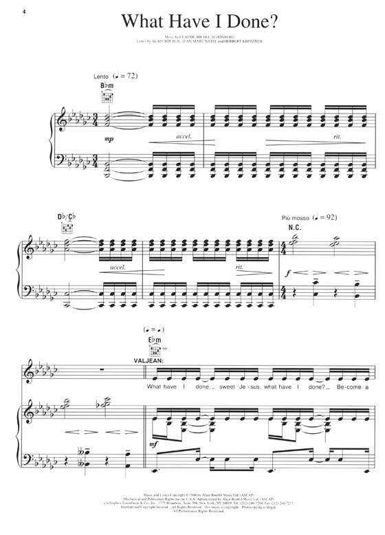 Les Misérables in Concert Piano／Vocal／Guitar