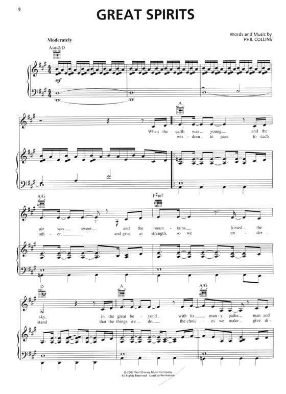 Brother Bear Piano/Vocal/Guitar Brother Bear Piano/Vocal/Guitar
