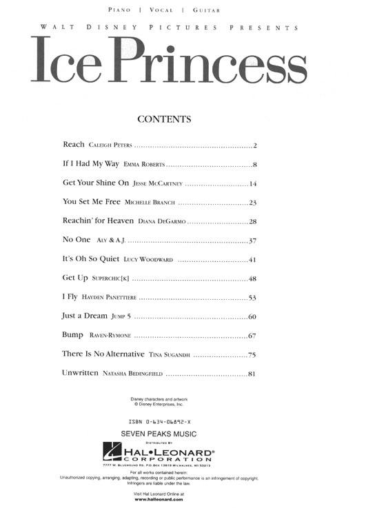 Ice Princess Piano／Vocal／Guitar