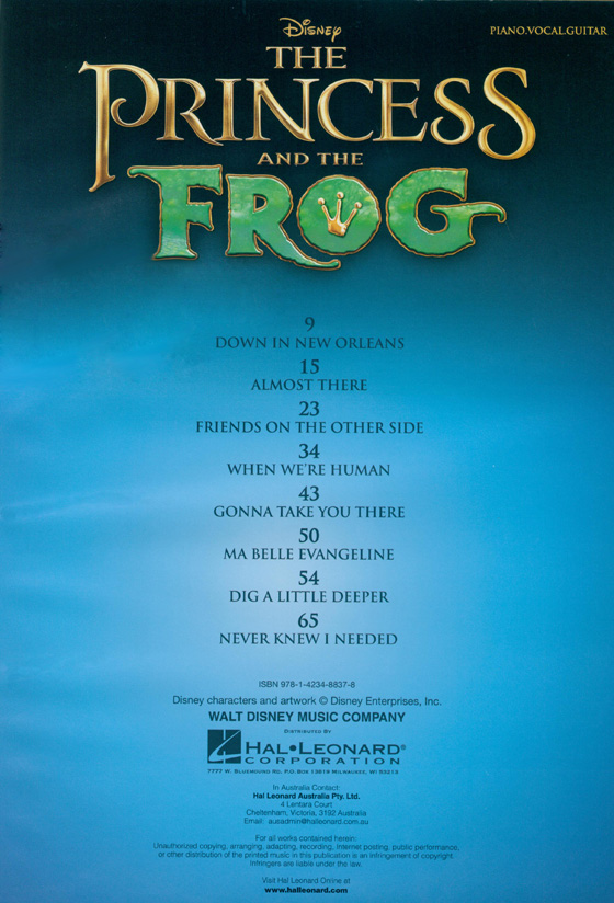 The Princess and The Frog Piano‧Vocal‧Guitar The Princess and The Frog Piano‧Vocal‧Guitar