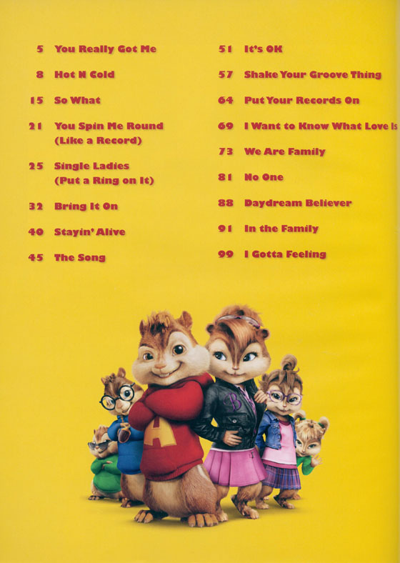 Alvin and the Chipmunks 2: The Squeakquel Piano／Vocal／Guitar