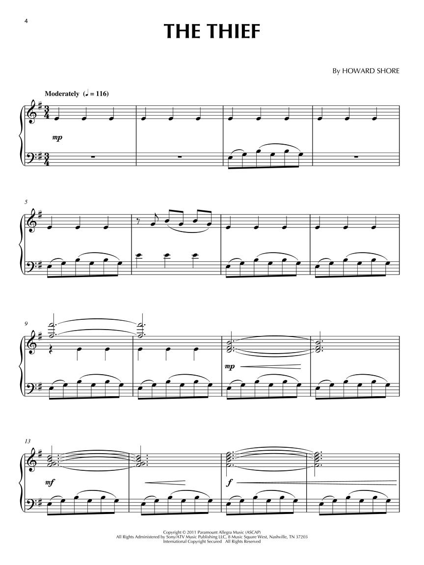 Hugo: Music from the Original Score Piano Solo