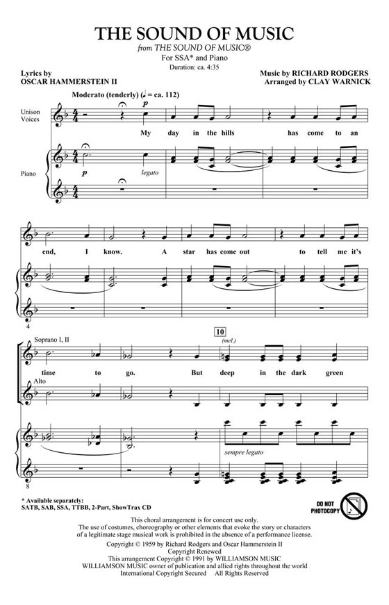 【The Sound of Music】SSA 【The Sound of Music】SSA