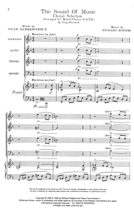 The Sound of Music : SATB Choral Selection