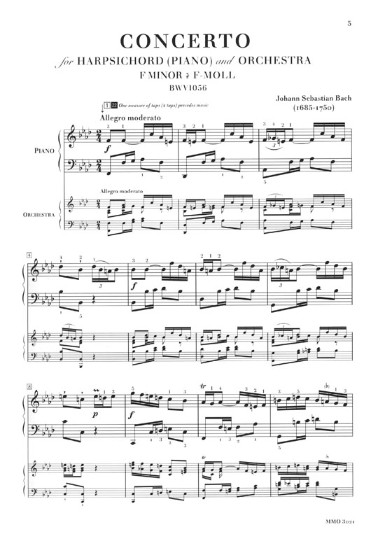 J.S. Bach Concerto in F Minor, BWV1056/J.C.F. Bach – Concerto in E-flat Major Music Minus One Piano J.S. Bach Concerto in F Minor, BWV1056/J.C.F. Bach – Concerto in E-flat Major Music Minus One Piano
