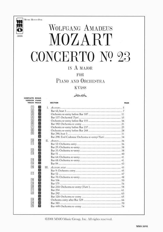 Mozart Concerto No. 23 for Piano & Orchestra in A major, KV488 (2 CD Set) Mozart Concerto No. 23 for Piano & Orchestra in A major, KV488 (2 CD Set)