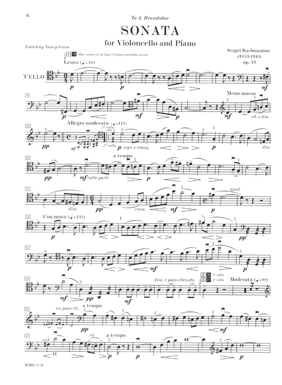 Rachmaninov: Cello Sonata in G minor, Op. 19
