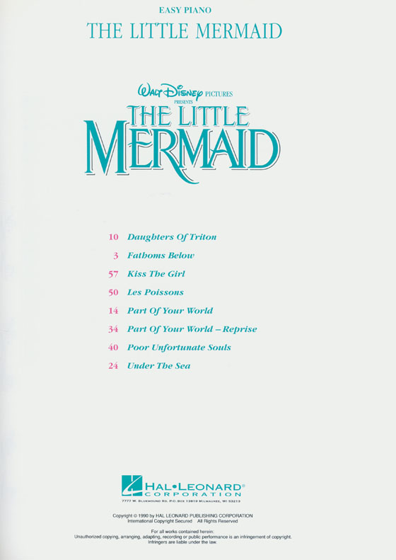 The Little Mermaid Easy Piano