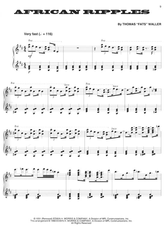 Thomas “Fats” Waller: The Great Solos, 1929-1941 Piano Solo