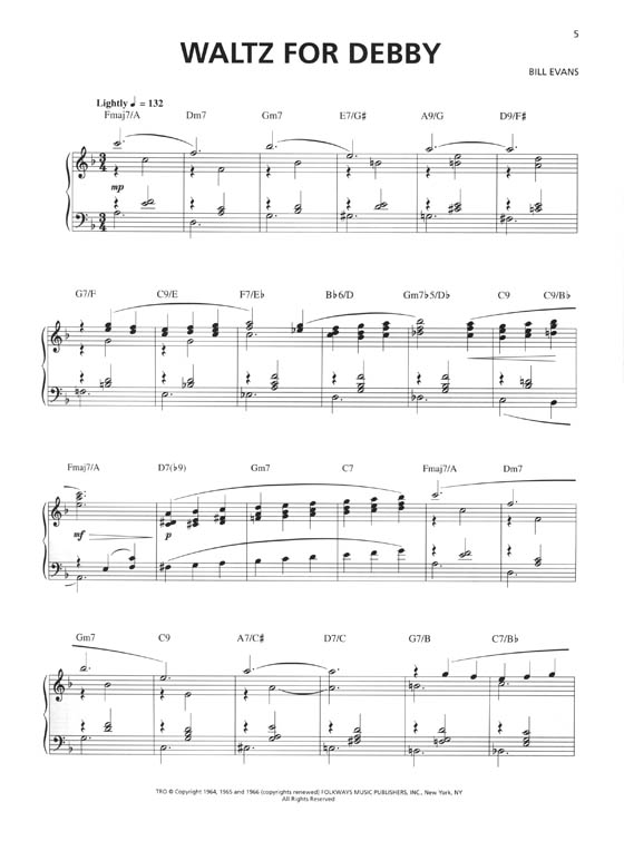 The Mastery of Bill Evans Artist Transcriptions Piano