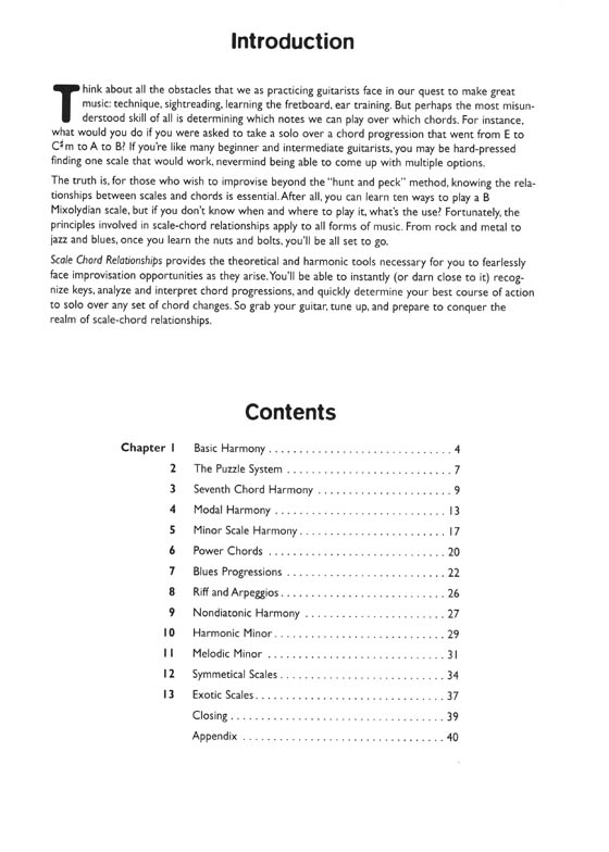 Scale Chord Relationships Guitar Instruction