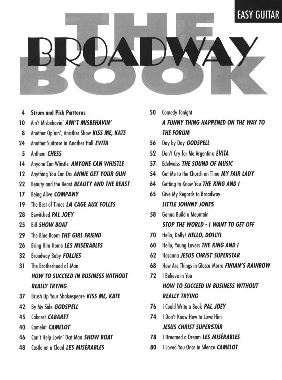 The Broadway Book Easy Guitar