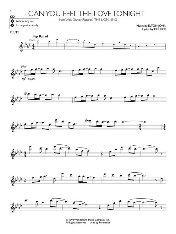 Disney Solos for Flute